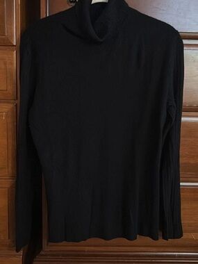 Apt. 9 Black Ribbed Turtle Neck Sweater